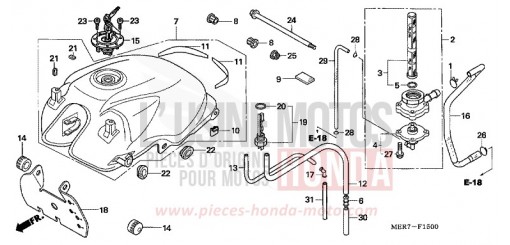RESERVOIR A CARBURANT (CBF600S6/SA6) CBF600S6 de 2006
